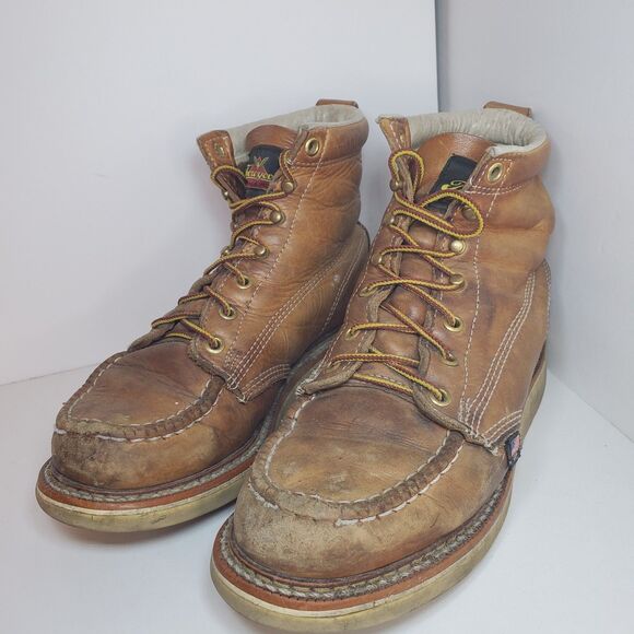 Thorogood American Heritage 6” Moc Toe Work Boots for Mens 6.5 Wm 8 Distressed - Picture 3 of 9
